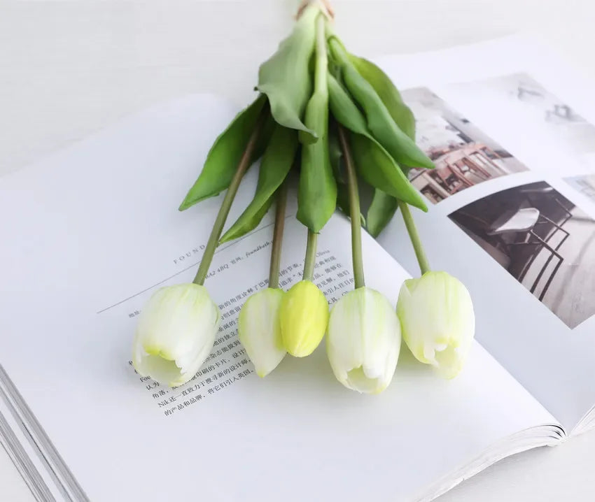 Tulpenstrauss – Realistische Latexblumen – Hochzeit & Wohndekor