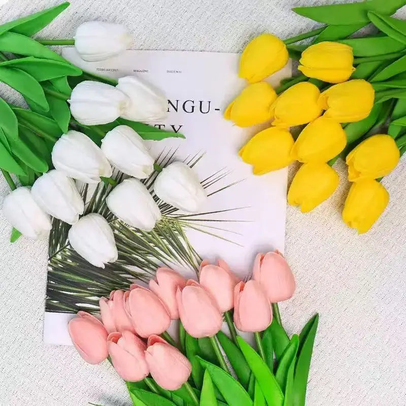 Künstliche Tulpen – PU Echt-Touch – 34cm für Zuhause