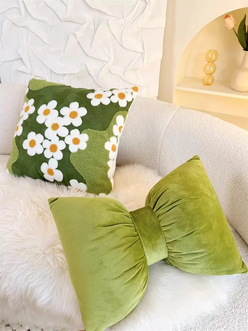 Kissenbezug – Nordisch Moosgrün – 30x50cm, Handgefertigt