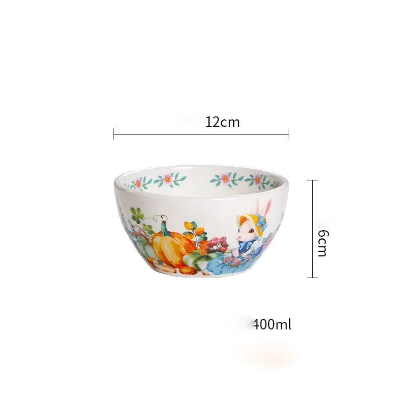 Keramikteller – Gartenstil – Blumenmuster