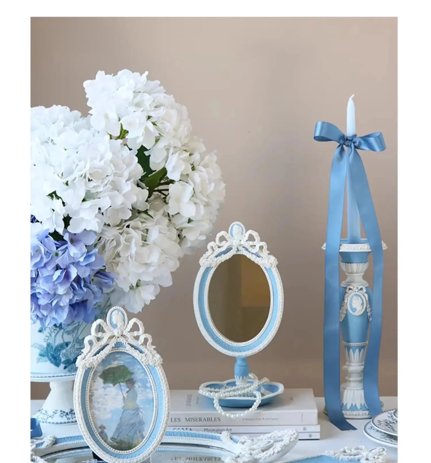 Schminkspiegel – Französisches Rokoko – 9x12cm Rund