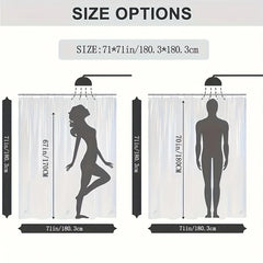 Wald Duschvorhang – Grafisches Polyester – Wasserabweisend