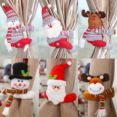 Weihnachts-Gardinenhalter – Vliesstoff – Mehrfarbig