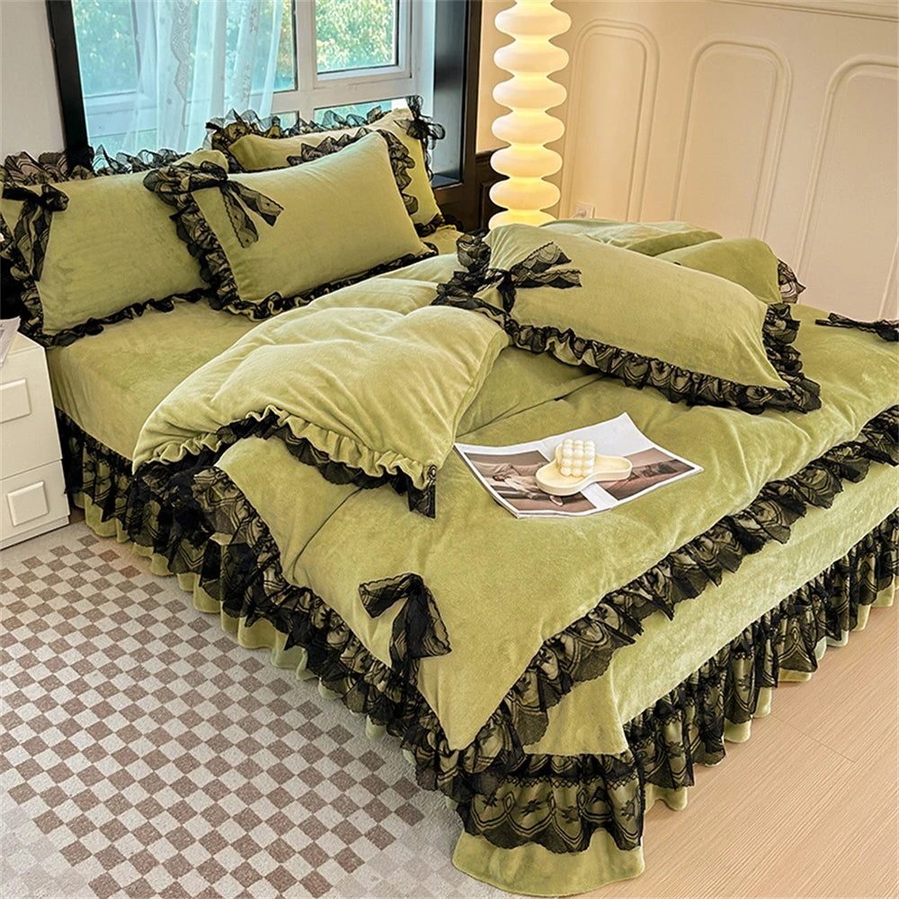 Samt Bettwäsche – Prinzessin Design – Versch. Grössen