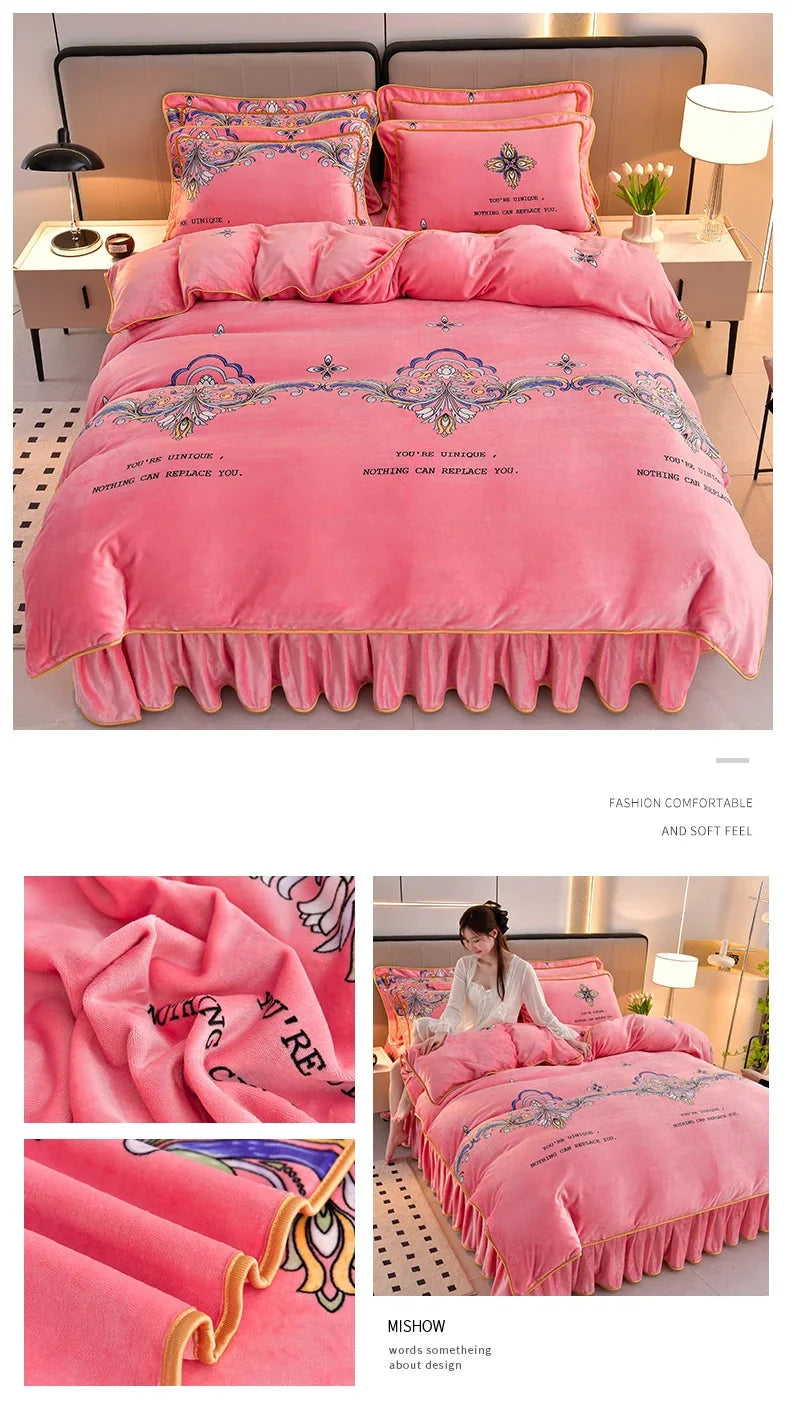 Luxuriöse Bettdecke aus Polyester in Farbe Bainianhaohe, floral, Grösse 200x230 cm