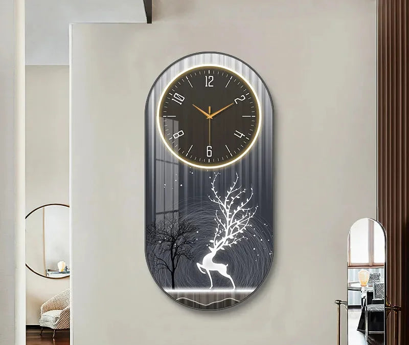 Luxus-Wanduhr – Kristallporzellan – 40x80 cm