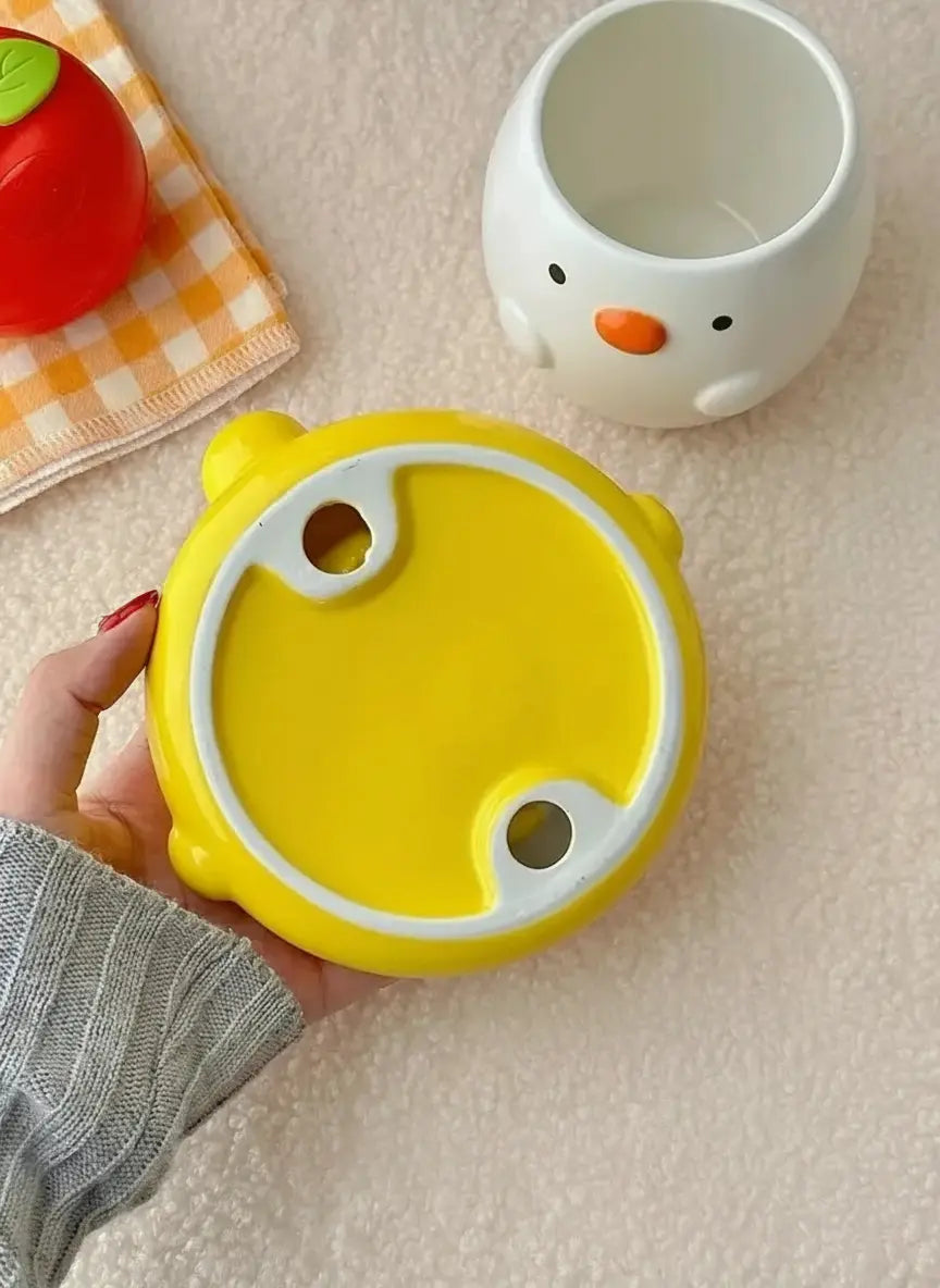 3D Gelbe Ententasse – Bone China Cartoon – 480ml