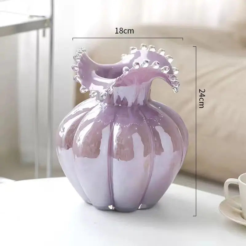 Moderne Glasvase – Handgefertigt – 18x24 cm