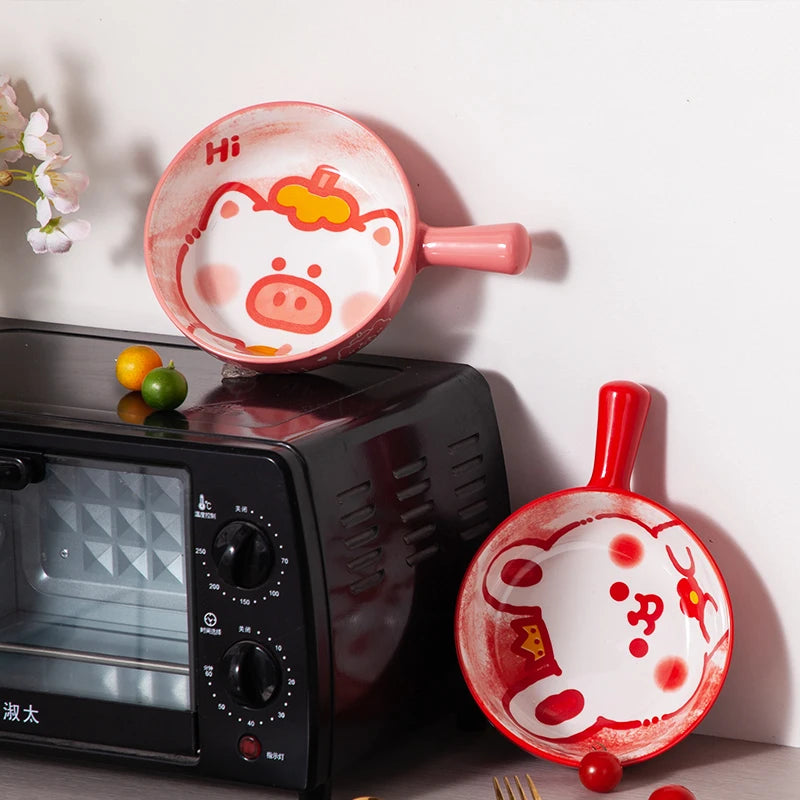 Keramik Backform – Süsses Cartoon-Design – 0.58 l Volumen