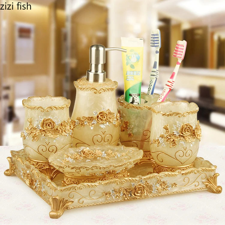 Harz Badezimmer-Set – Elegantes Europäisches Design