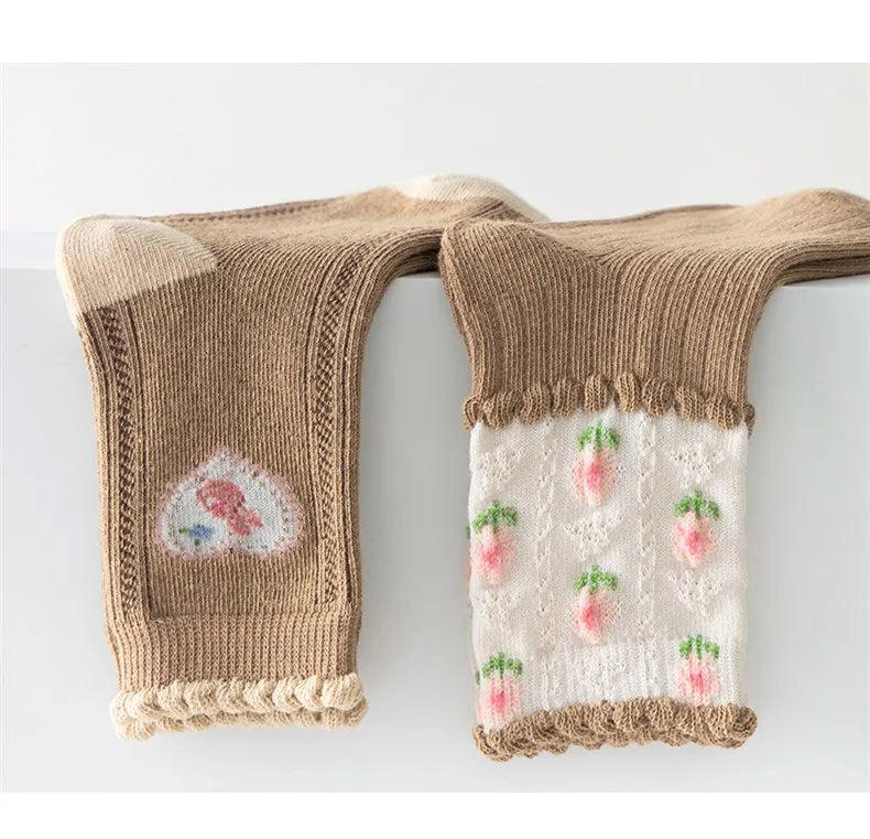 Kinder Baumwollsocken – Europäischer Stil, Cartoon-Muster