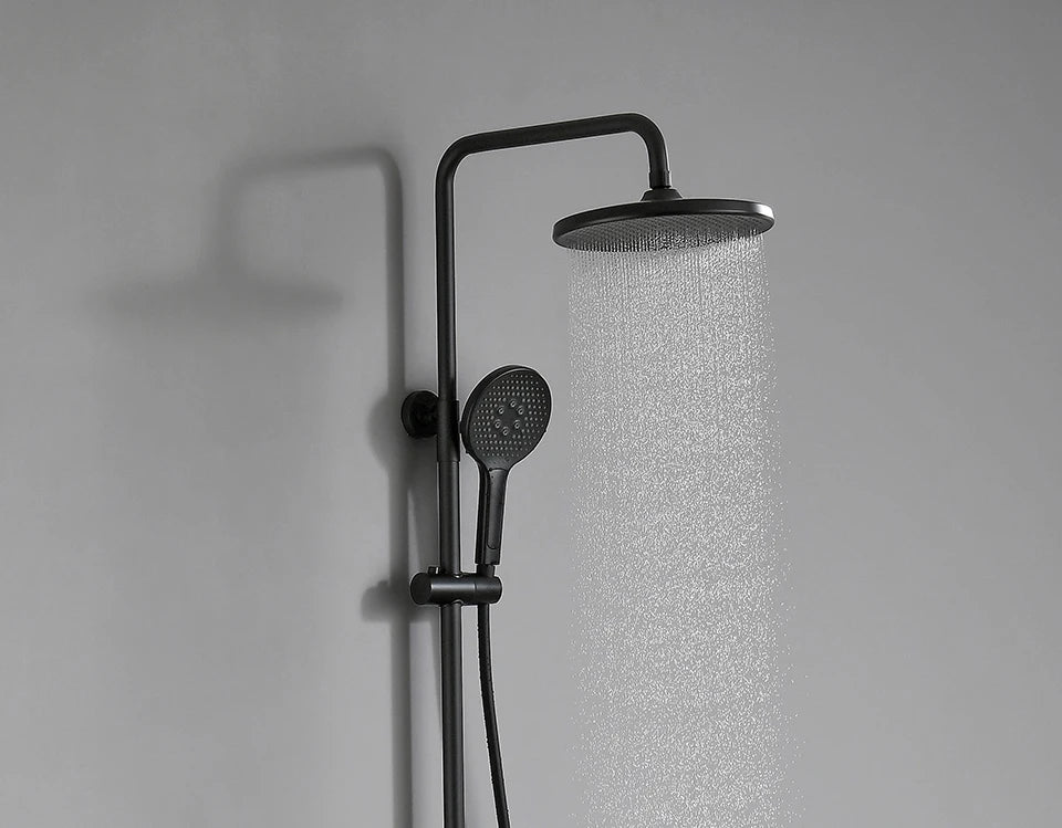 Gold-Duschsystem – Messing-Design – Höhenverstellbar