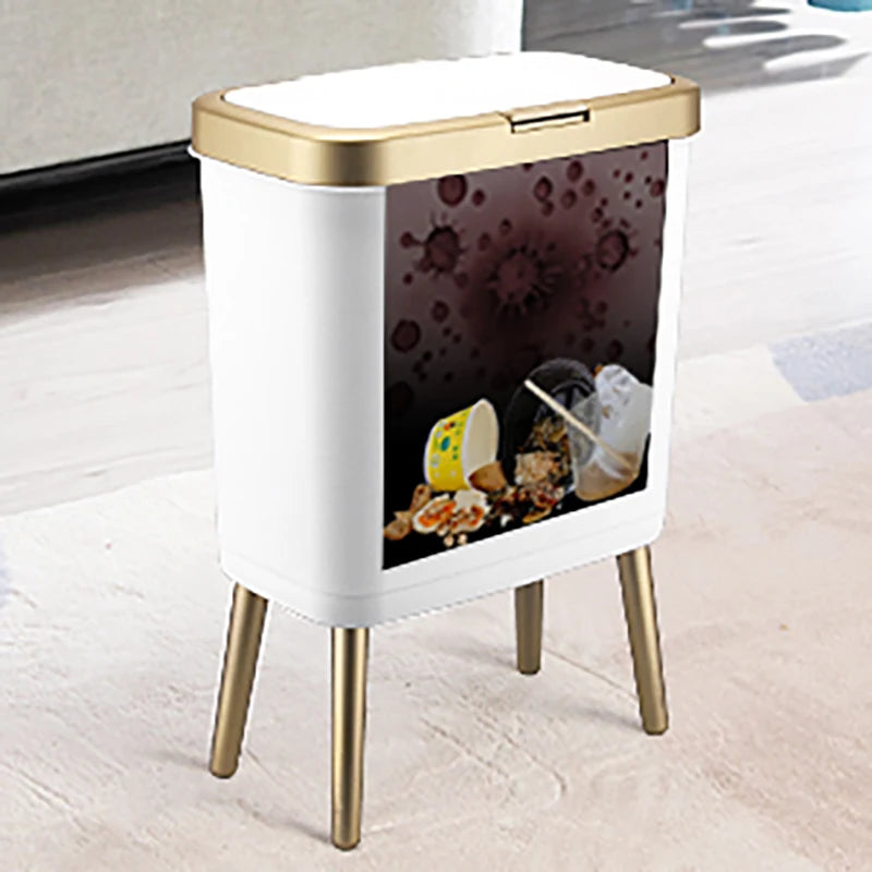 Luxuriöser Goldener Abfalleimer – Modernes Design mit Deckel