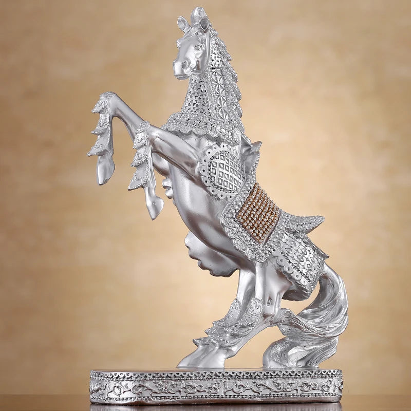 Pferdeskulptur – Origami-Design – Harz – Wohnaccessoire