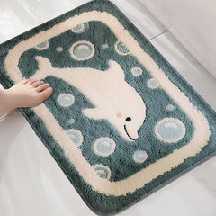 Anti-Rutsch Delfin Badematte – Modernes Gummidesign 40x60cm