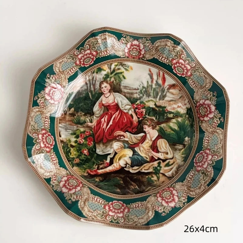 Keramik-Geschirrset – Europäische Kunst – Handgemacht