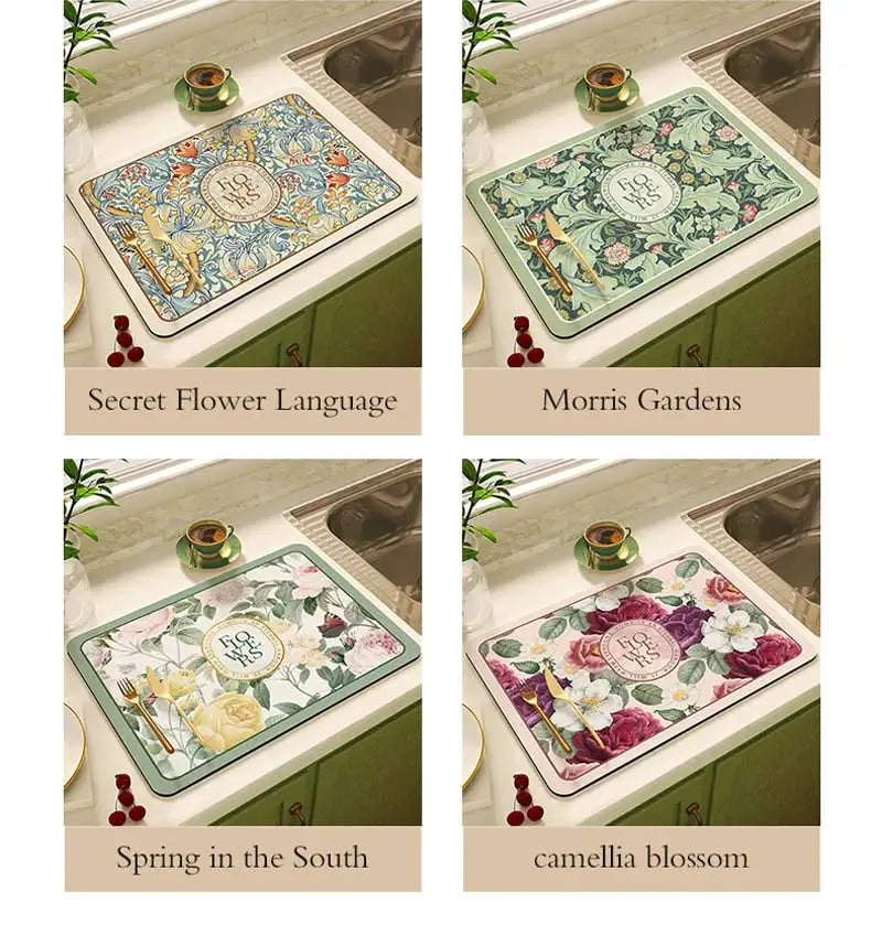 Rechteckige Diatomschlamm-Matte 40x50 cm in Farbe 7, schnelltrocknend