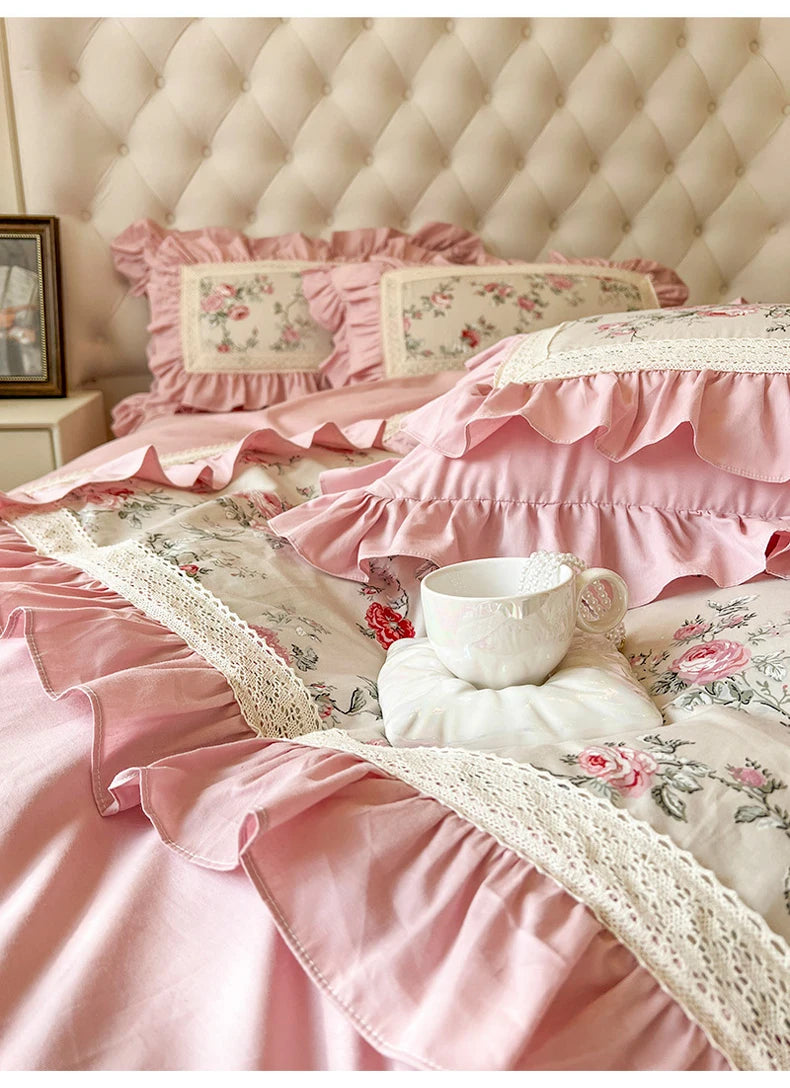 Baumwoll-Bettwäsche – Koreanischer Prinzessinnenstil – Verschiedene Grössen