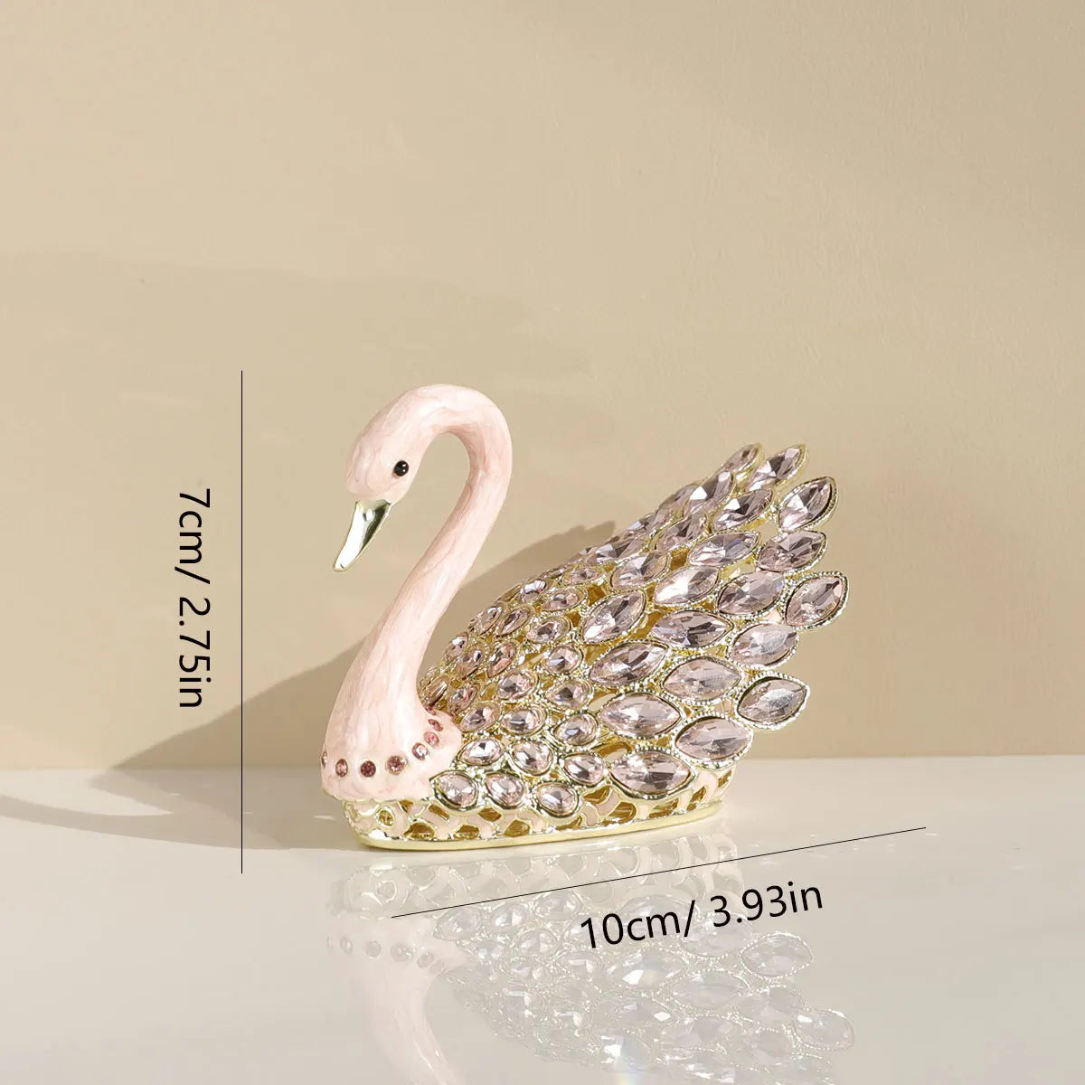 Schmuckschatulle Schwan – Emaille Zinklegierung – Schmuckdisplay