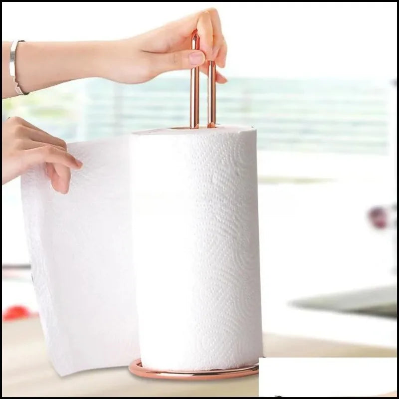 Metall Küchenrollenhalter – Modernes Gold/Roségold Design