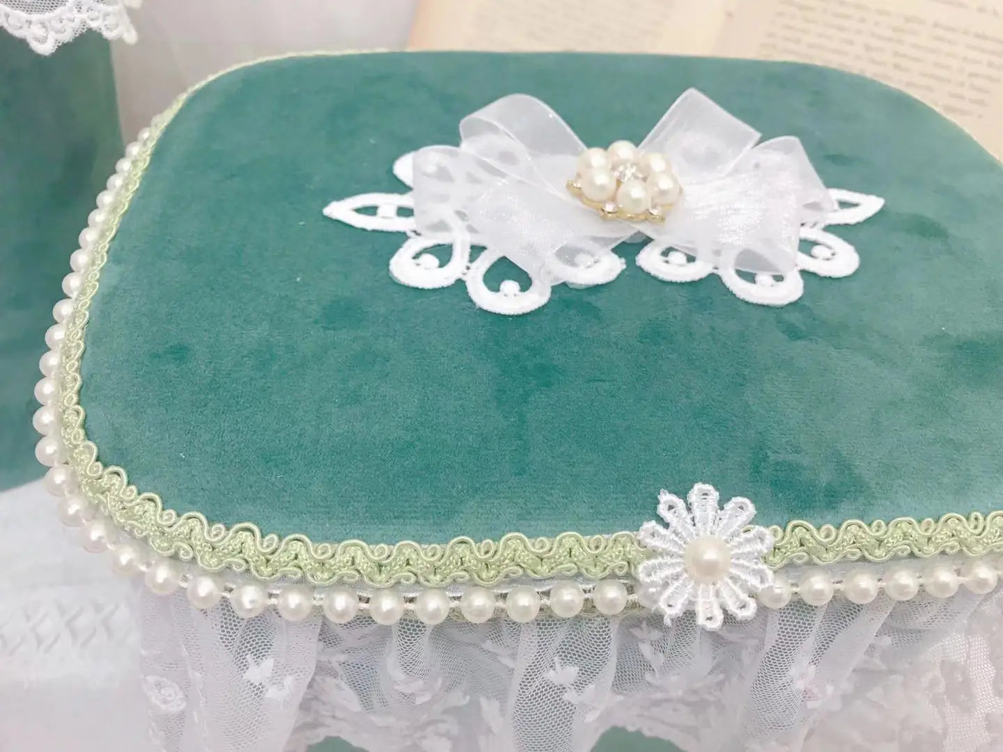 Grosser Aufbewahrungskorb – Rosa Spitzen Design – Mädchenzimmer