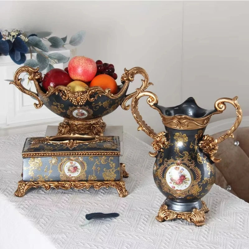 Luxus Vase aus Harz – Art Deco Design – Dunkelgrün