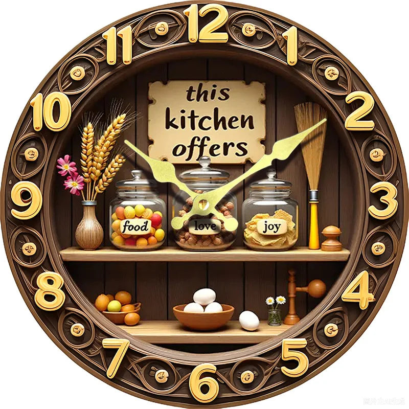 Wanduhr – Antikes Holz Design – 25CM Leise