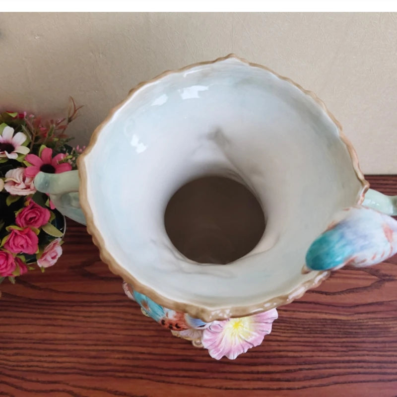 Porzellanvase - Modern Handbemalt - 23x16x33cm