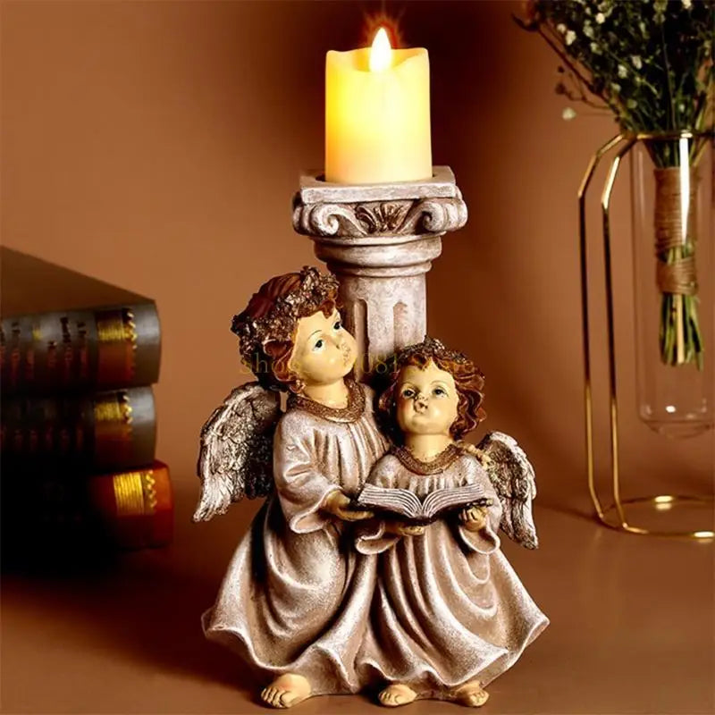 Vintage Engel Kerzenhalter – Polyresin Design – 31cm