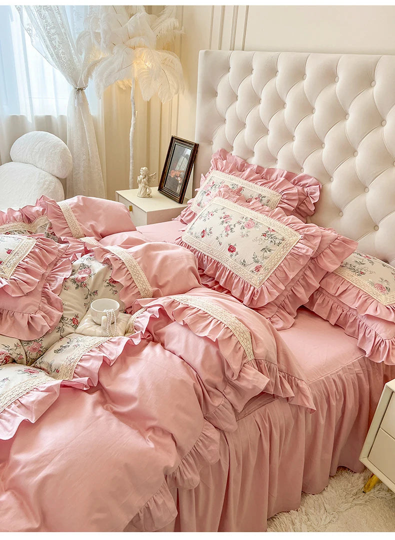 Baumwoll-Bettwäsche – Koreanischer Prinzessinnenstil – Verschiedene Grössen