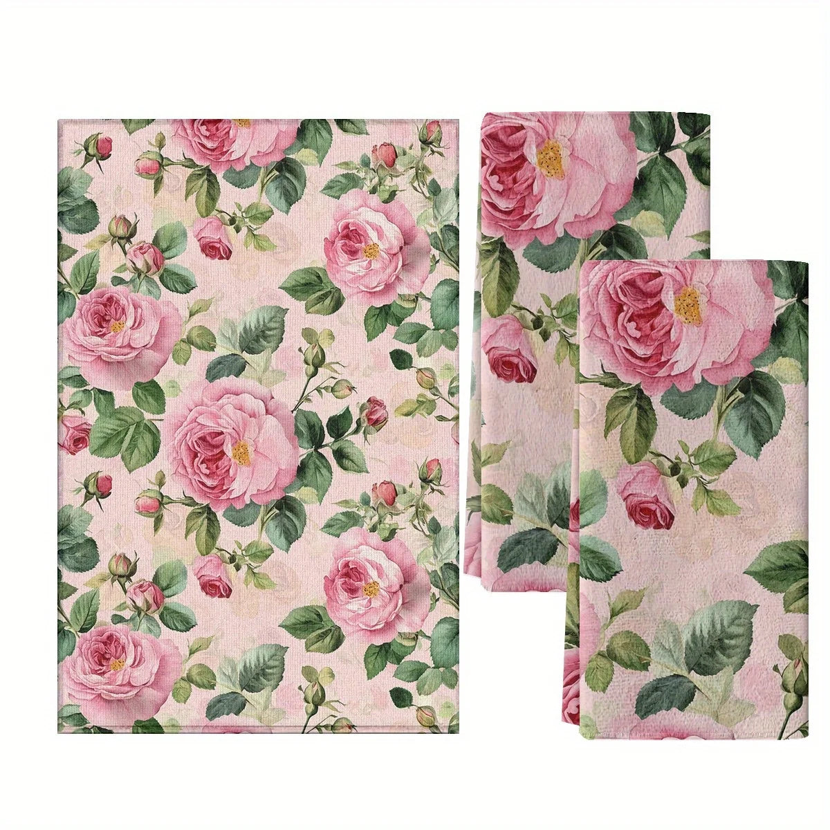 Küchentücher – Aquarell Blüten Polyester – 2er-Set