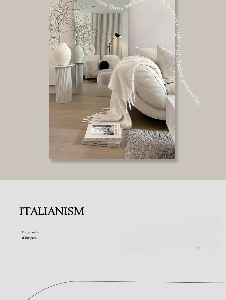 Beige Jacquard Vorhänge – Chenille Design für Villen