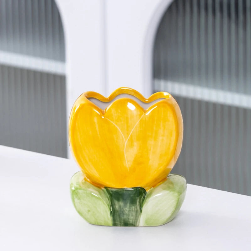 Tulpen Blume Aufbewahrung – Keramik Tisch Schön
