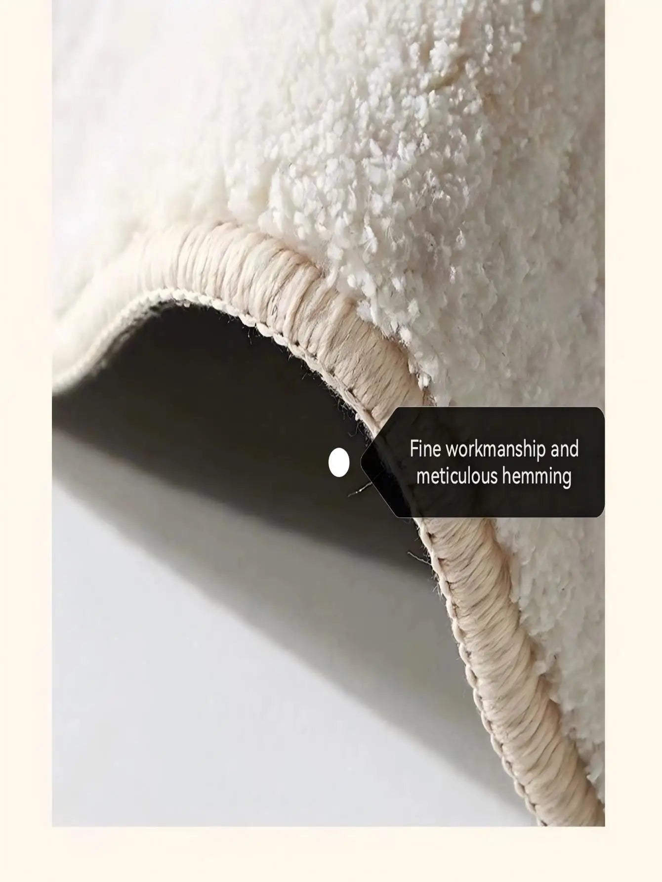 Besonders geformte Plüschmatte – Imitat Kaschmir – Schlafzimmer