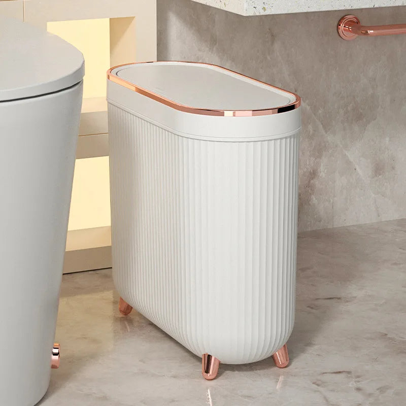 Luxuriöser Goldener Abfalleimer – Modernes Design mit Deckel