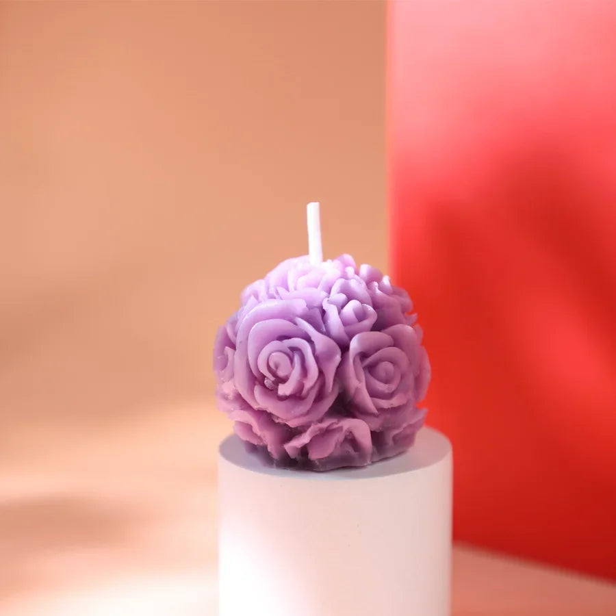 Duftkerze Rose – Handgemacht Sojawachs-Blume