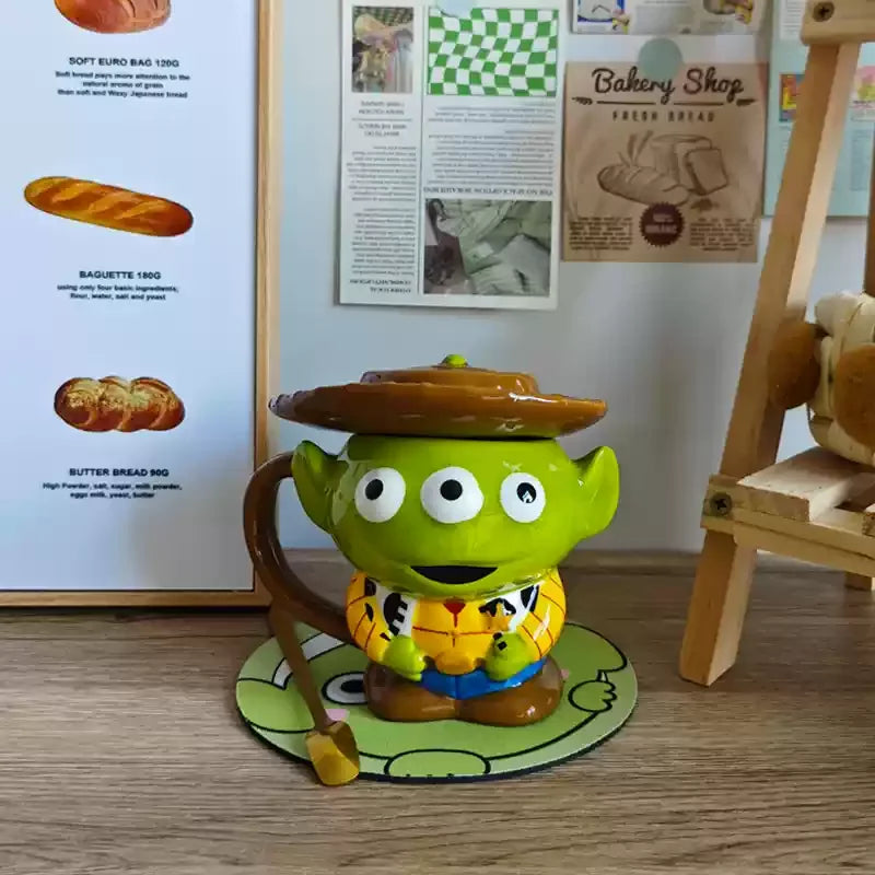 Keramiktasse Alien – Niedliches Design – 350ml