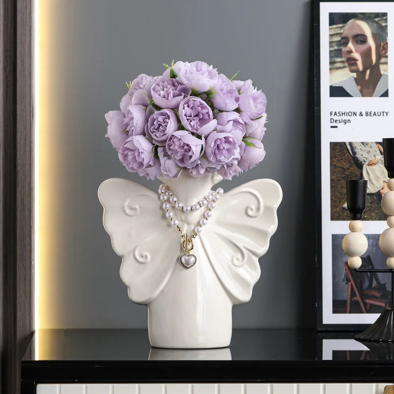 Keramik Schmetterlingsvase – Leichtes Luxusornament fürs Wohnzimmer