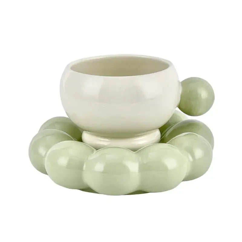 Keramik Kaffeetasse – Skandinavisches Design – Mit Löffel