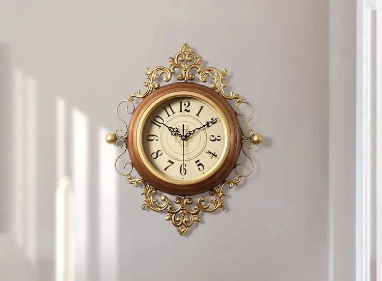 Wanduhr – Retro Metall Rund – Wohnzimmer Dekor