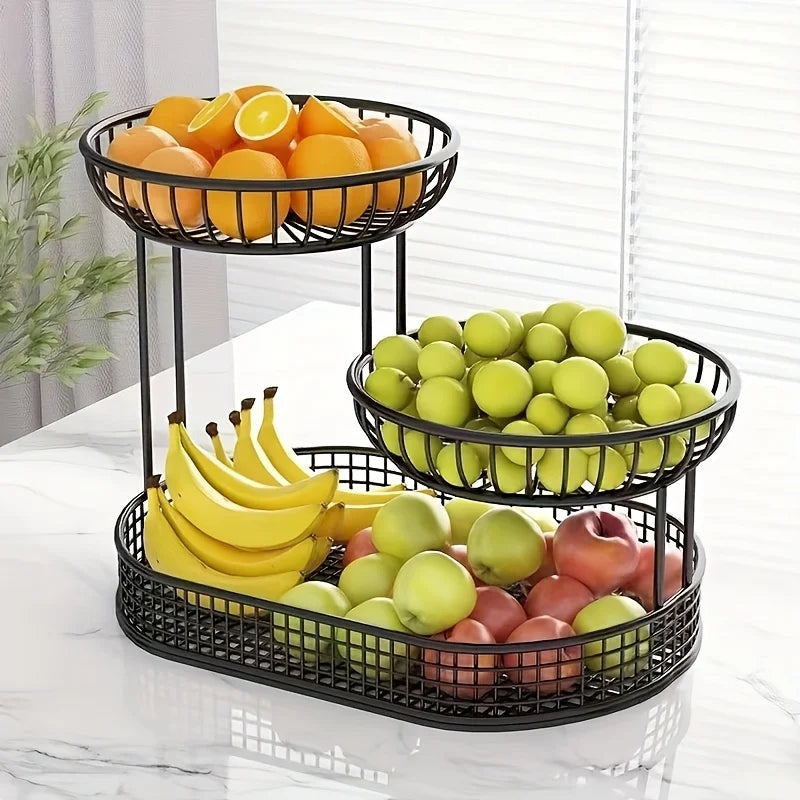Obstkorbständer aus Metall – Elegante Goldoptik mit Lüftung
