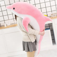 Delfin Plüschkissen – Weiches Plüsch & Baumwolle, 30-140cm