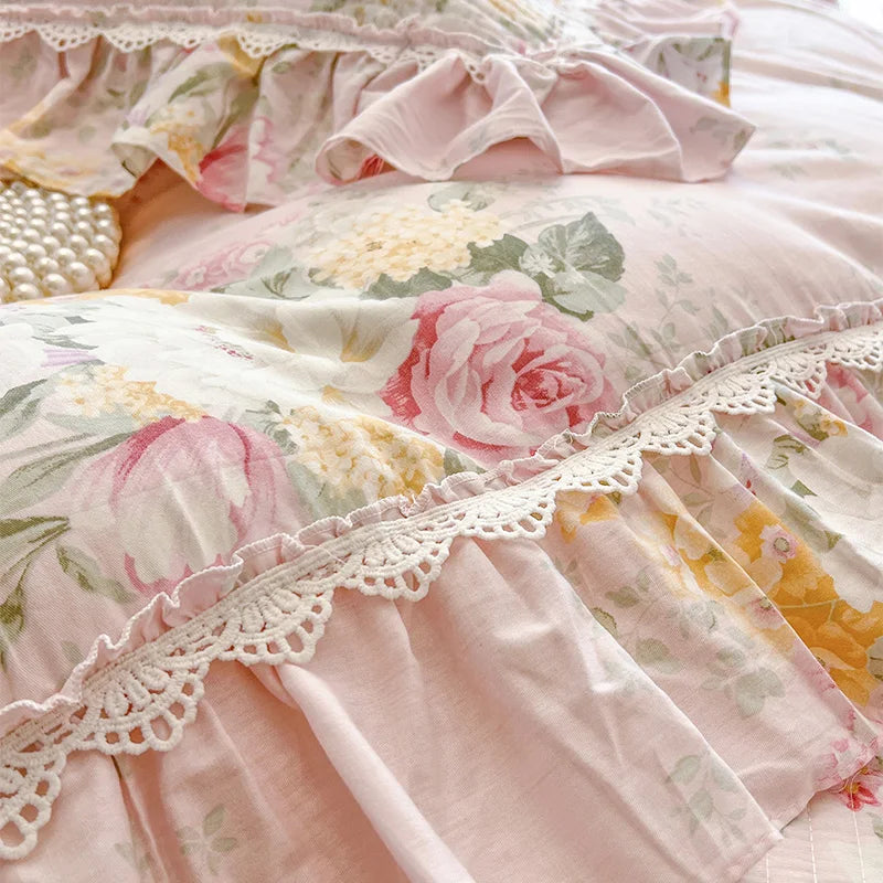 Bettbezug Set – Koreanischer Prinzessinnenstil – 100% Baumwolle