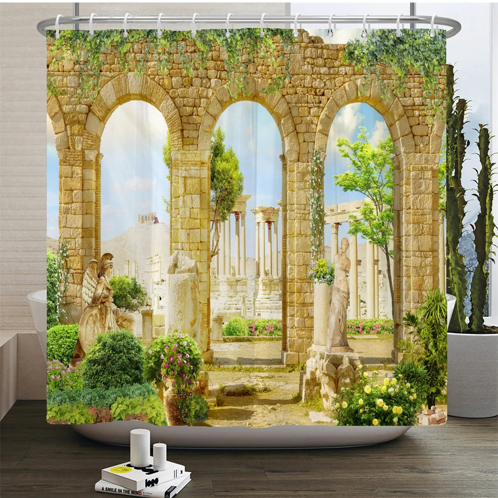 3D Duschvorhang – Marokkanischer Stil – 180x180cm
