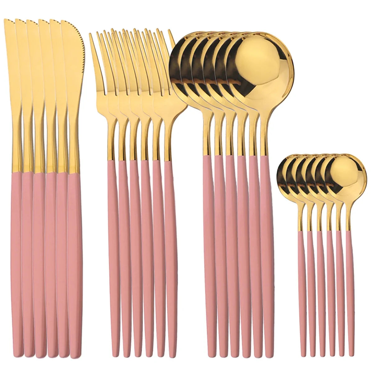 Gold Besteckset – Edelstahl – 24-teilig