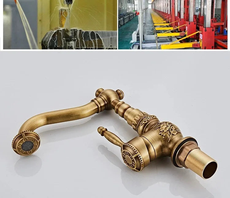 Antiker Wasserhahn – Messing Klassisch – Heiss & Kalt