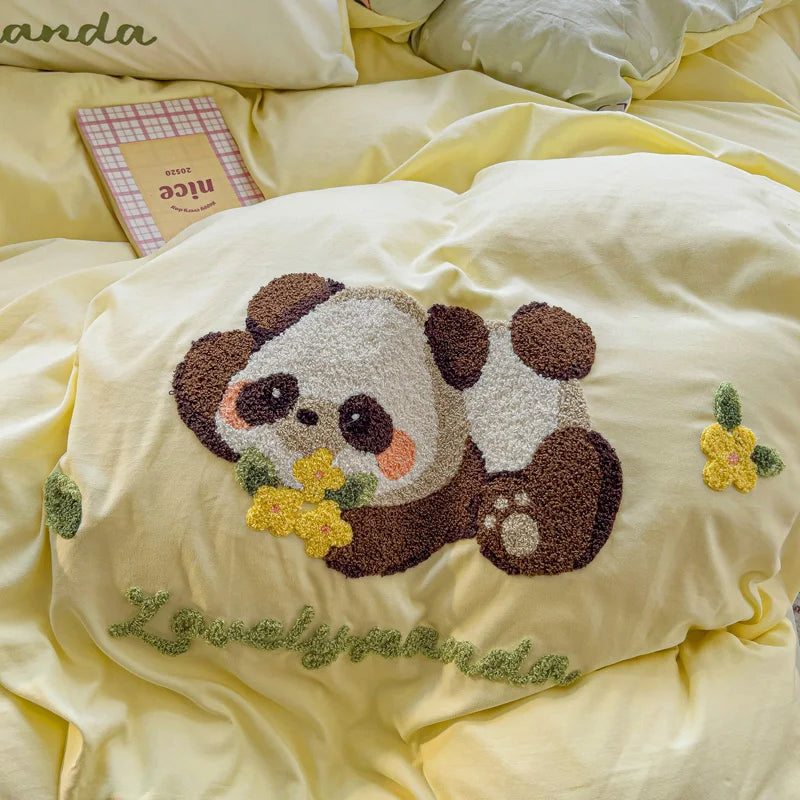 Niedliches Baumwoll-Bettwäsche-Set – Cartoon-Stil – Für Kinder 1.5m/1.8m/2.0m