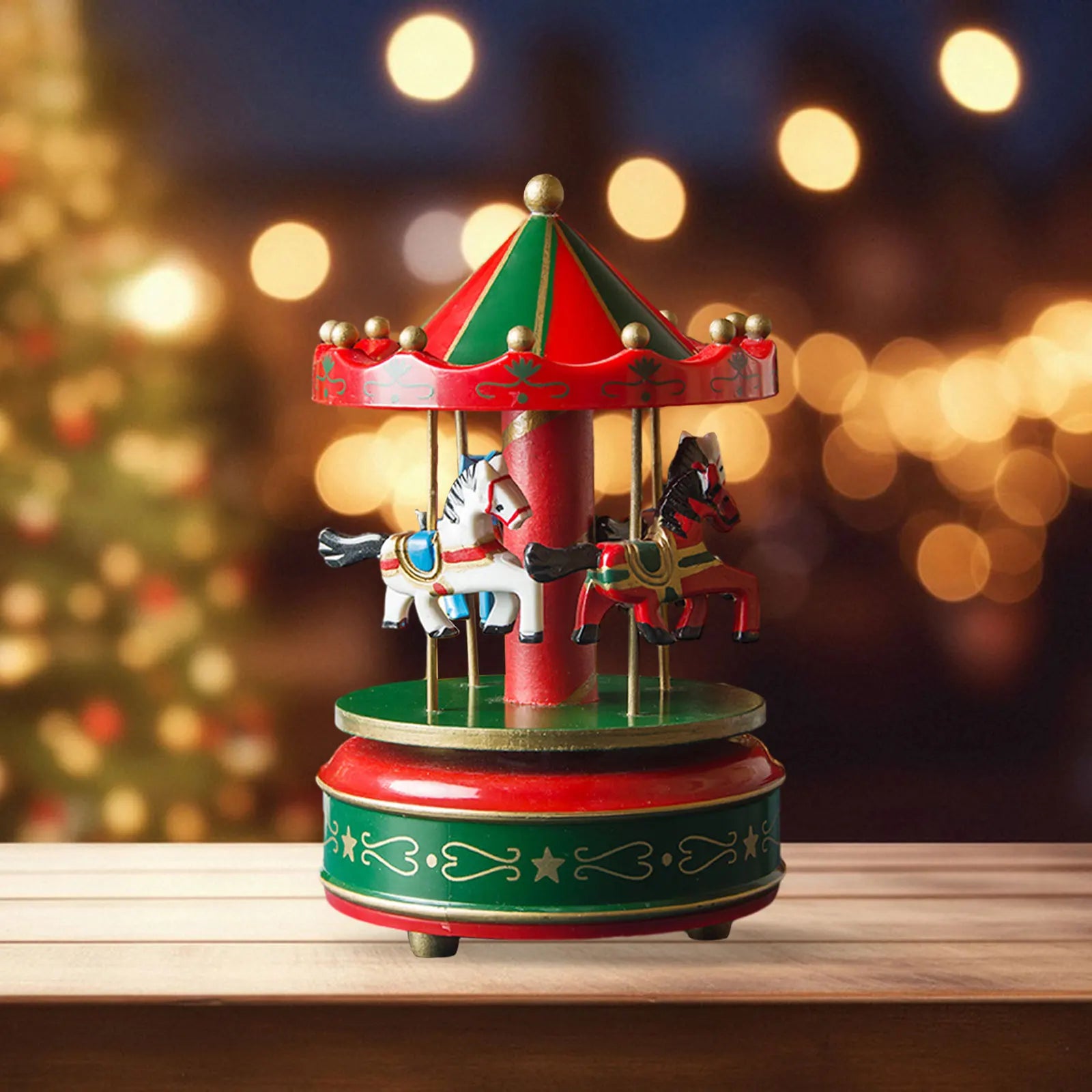 Karussell Musikbox – Modernes Harzdesign – 12x12x18.5cm