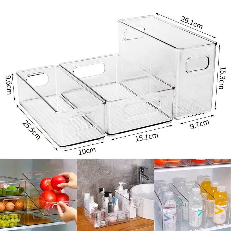 Klarer Kühlschrank-Organizer – Modernes PET-Aufbewahrungssystem