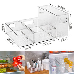 Klarer Kühlschrank-Organizer – Modernes PET-Aufbewahrungssystem